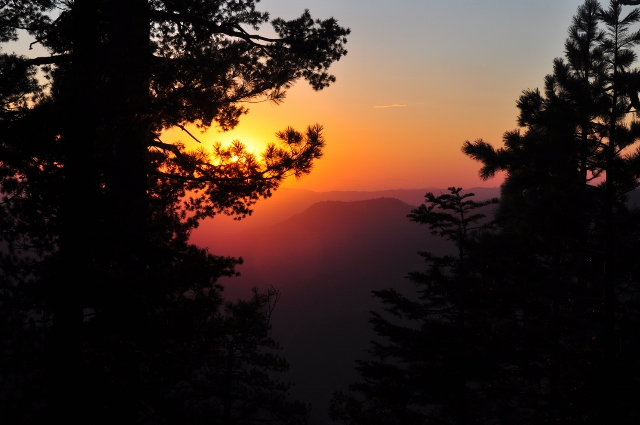sunset in Yosemite